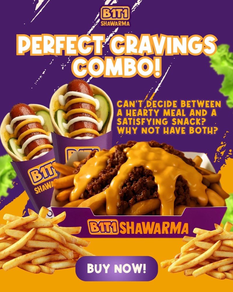 Perfect Cravings Combo: shawarma wraps with nacho fries
